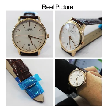 Šveices Luksusa Lobinni Vīriešu Mehāniskās Skatīties Ādas 9015 Miyota Kustību наручные часы мужские Biznesa relógio masculino