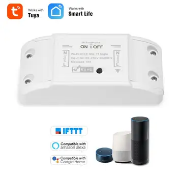 1/3/5pcs WiFi Smart Switch Module 10A/2200W Smart Home Alexa, Google Home APP Tālvadības pults Smart WiFi Slēdzis