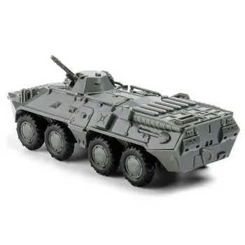 1:72 BTR-80 Riteņu Bruņotā Transportlīdzeklī Līme-Bezmaksas 4D Montāža Modeli Militāro Ratu Slīdēt Rotaļlieta Dāvana