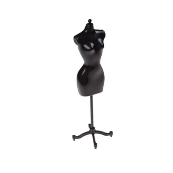 1 Gab. Plastmasas Mazuļa Meitenes Fantāzija Lelle Displejs Kleita Kleita Formas Apģērbs Manekena Modelis Stāvēt Plaukts Turētājs Melns Balts