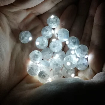 10/20Pcs Spīd LED Gaismas Balonu Apaļo Flash Bumbu Gaismas Spuldzes Laternas Bārs Ziemassvētku Kāzu Puse, Apdares Gaismas