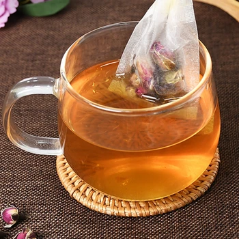 100Pcs/Daudz Teabags 5 X 7CM Tukšs Aromatizētas Tējas Maisiņi ar Auklu Dziedēt Zīmogs Filtrs Herb beramās Tējas neausta Auduma, Papīra Teabags