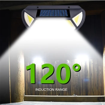 102 LED Saules Gaismas, Āra Apgaismojuma Lampas Darbina Saules gaismā, Ūdensnecaurlaidīgs PIR Kustības Sensoru Iela Sienas Gaismas Dārza Dekorēšanai