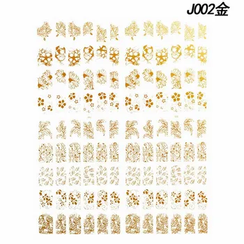 108pcs/Lapa 3D Nagu Uzlīmes Zelta Pārsūtīt Līmi Ūdens Decal Nail Art Rotājumi 1 Lapa/Lot Polish Manikīra Uzlīmes #9-11#