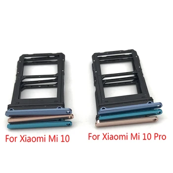 10Pcs/Daudz，Nomaiņa Xiaomi Poco M3 Mi10 Pro Mi 10T Lite Poco X3 SIM Kartes slots, renes Turētājs remonts daļa + Pin