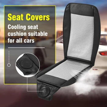 12V Jauno vasaras cool ventilācijas pildītās automašīnas gaisa spilvena dzesēšanas sēdekļa gaisa ventilators masāžas sēdekļa gaisa kondicionēšanas spilvena 2 ātrumu zems/augsts