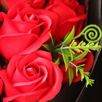 18pcs Ziepes Rožu Pušķi, Dāvanu Kastē Valentīna Diena, Dzimšanas dienas Dāvanu Radošo Smaržu Mākslīgā Ziepes Ziedi Rožu Pušķi, Dāvanu Kastē