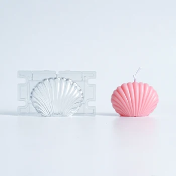 1pc 3D Jūras Čaulas Formas Svece Pelējuma Plastmasas DIY Pelējuma Mazs Korpusa Pelējuma, Lai Kūka Mīklas Cepšanas Dekorēšanas Instrumentiem, rokām Darinātas Ziepes Pelējuma