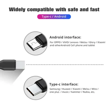2 in 1 Micro USB Kabeļa Tips C Uzlādes Kabelis Dubultā USB Android Tālrunis Kabeļu Līnijas SamSung S20 S10 S9 Huawei Mate 8 7 Vads