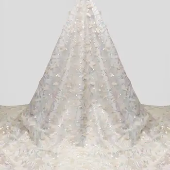 2 metri/Iepak Jaunu 3D mesh tauriņš sequin mežģīņu auduma DIY kāzu kleitu bērnu piederumi