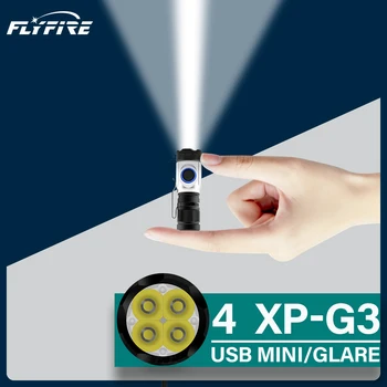 200000LM Mini High power led lukturi 18650 18350 lādējamu USB lukturīti lāpu 2 XPG3 ūdensizturīgs taktisko flash gaismas