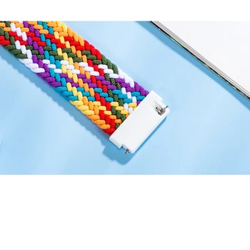 20mm/22mm Siksnu Xiaomi Mi Skatīties Krāsu Joslu Neilona Pītā solo cilpa aproces Watchbands par xiaomi haylou Ls02 Wristbelts