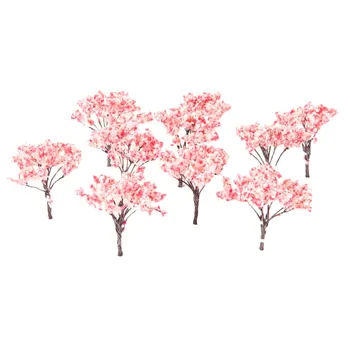 20Pcs 6.5 cm Cherry Blossom Modelis Koki, Dekorācijas, Ainavu Dzelzceļš Izkārtojumu Mini Dārza Dekorācijas HO OO Mēroga Mākslīgās Apdare