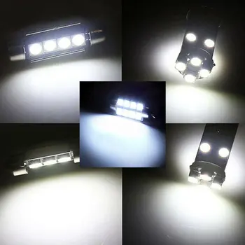 23Pcs LED T10 5050 Auto Spuldzes Interjera Dome Bagāžnieka numura zīme Lukturu Komplekts Bmw E60 E90 Golf 4 7 LED Lampas, Auto Piederumi