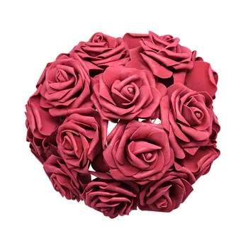 24pcs 7cm Putu Rozes Ziedu Sākuma Kāzu Dekorēšana Scrapbooking PE Ziedu Galvas Kissing Bumbiņas Vairāku Krāsu Rozes Zieds