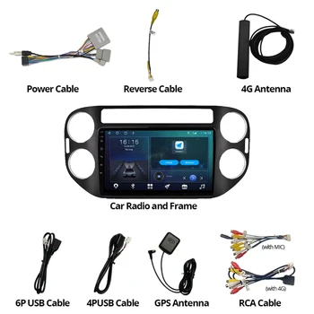 2din Android 10 Auto Radio Volkswagen Tiguan 2010. -. Gads 2016. Gads 2017. Gada Auto Multimediju Atskaņotājs, GPS Navigācijas 2 Din Stereo Uztvērējs