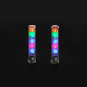 2gab Praktiski Krāsu LED Velosipēdu Vārstu Gaismas Krāsains Pogu Baterijas signāllampiņa Vārsts Vārsts Velosipēdu Izjādes Piederumi