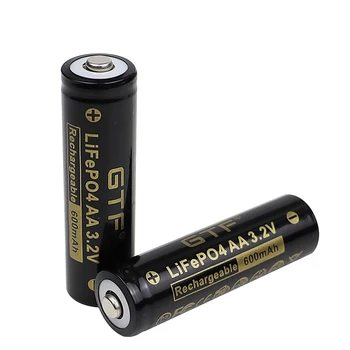3.2 V LiFePO4 baterijas AA 14500 uzlādējams akumulators 600mAh litija akumulatoru, Fotokamera un Saules led gaismas
