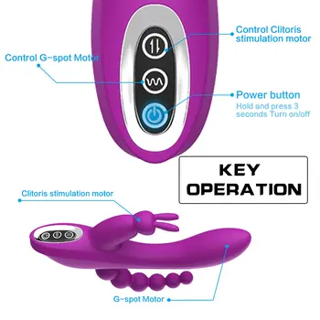 3 in 1 G-Spot Trušu Vibrators, Anālo Butt Plug Dildo 12 Režīmi Clit Stimulēt Maksts Masāžu Seksa Rotaļlieta Sievietēm Pieaugušo Seksa Produkti