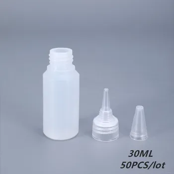 30ML Tukšs šķidruma pudeles pilinātāju ar Vāku soft Izspiest PE pudeles Eļļas Līme, tinte garšvielu trauka 50GAB/daudz