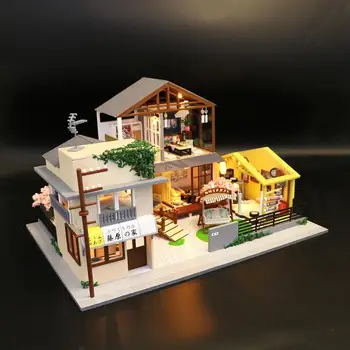 3D DIY Leļļu nams Koka Miniatūra Roku darbs Mēbeles leļļu Namiņš Modeli Ēku Rotaļlietas leļļu Namiņš Bērniem Dzimšanas dienas Dāvanas PC902