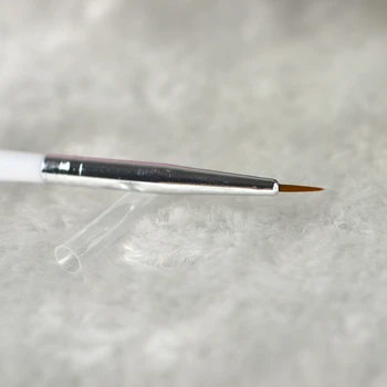 3pcs/Daudz karstā Pārdošanas Balts Nailbrush Par Gēls UV Polish Mīkstas Otas Manikīram, Krāsošana Tiny Nagu Modelis Nail Art Pildspalvu