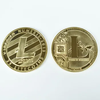 40mm Zelta Litecoin Monētas LTC Metāla monētas Cryptocurrency Kolekcija Dāvanu