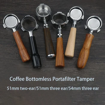 51&54mm Kafijas Neizdibināms Portafilter Aizskart Coffeeware Filtra Grozs Espresso Moffee Mašīna Barista-Kafijas Piederumi
