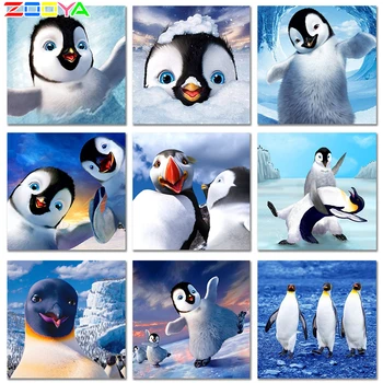 5D Dimanta Gleznojumiem, Mozaīkas Dzīvnieku Jauki Pilnu 3D Diy Kristāla Pingvīns Dimanta Izšuvumi Dzīvnieku Dimanta Krāsošana Decortion Er033