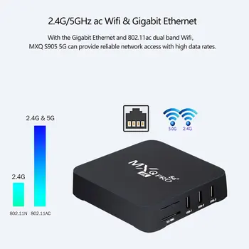 5G 4K Tīkla Player Set-Top Box Mājas Tālvadības pults Smart Media Player Android TV Box RK3229-5G Versija