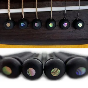 6Pcs/set String Nagus Pin Akustiskā Ģitāra Ebony Bridge Pins + Pins airētājs pats par sevi Ģitāru Piederumi