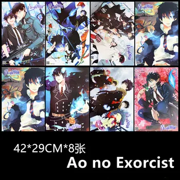 8 gab./daudz Anime Ao nr. Exorcist Reljefs plakāti Rotaļlietas zilā Okumura Rin Plakātu Okumura Yukio uzlīmes, dāvanas, Izmērs 42x29CM