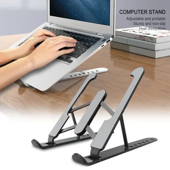 Alumīnija Sakausējuma Locīšanas Klēpjdatoru Statīvs Regulējams HeightTabletHolder neslīdoša Dzesēšanas Turētājs Locīšanas Laptop Stand For Mac Lapdesk