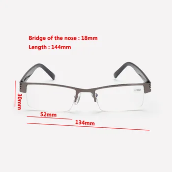 Anti Zilā Gaisma Lasīšanas Brilles Vīriešiem Sievietēm Unisex Metāla Puse Kadru Vecuma Tālredzība Dioptriju Brilles +1.0 +1.5 +2.0 +2.5 +3.0 3.5 4.0