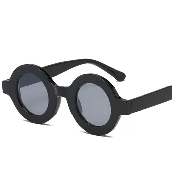 Apaļas Saulesbrilles Sievietēm, Vīriešiem Vintage Slīpums Saules Brilles Toņos Dāmas Maziem Punk Sunglass UV400 Rozā Šampanietis
