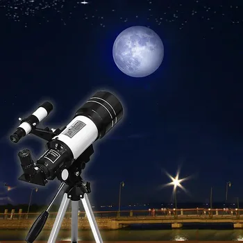 Astronomisko Teleskopu, Profesionālas Tālummaiņas HD Nakts Redzamības 150X Refrakcijas Dziļā Kosmosa Mēness Skatīties Astronomic телескоп