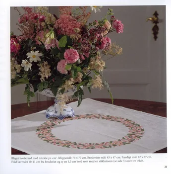 Augstākās Kvalitātes jauki skaitot cross stitch komplekts galda auduma galdauts placemat ziedu ziedi