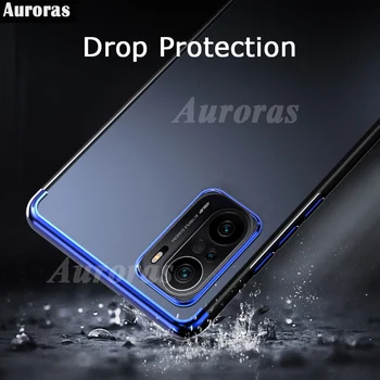 Auroras Par Xiaomi Redmi K40 Pro Plus Gadījumā Luksusa Apšuvuma Vāku Soft Caurspīdīgu Apšuvumu, Lai Redmi K40 Pro+ Vāks Skaidra Lieta