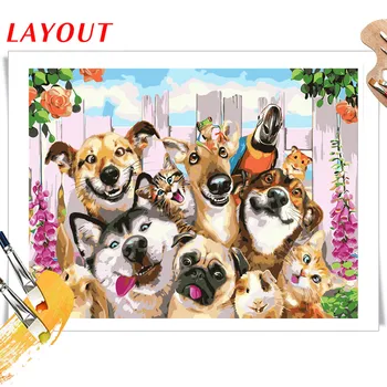 AZQSD Krāsošana Ar Numuru Suns Zīmējumu Uz Audekla Diy Rāmja Krāsu Ar Atomu Kaķis Dzīvnieku Komplekti Mūsdienīga Sienas Māksla, Dāvanas