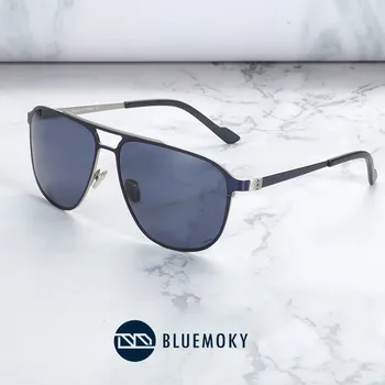 BLUEMOKY Titāna Izmēģinājuma Saulesbrilles Vīriešiem Firmas Acetāta Dizaina Kvadrātveida Spoguļi Polarizētās Braukšanas UV400 Toņu Brilles, Saules Brilles