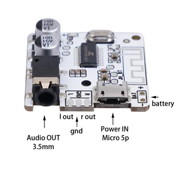 Bluetooth 5.0 JL6925A Stereo Mūziku, 3,5 mm Jack DIY Automašīnas Bluetooth Audio Uztvērēju WAV+APE+FLAC+MP3 Lossless Dekodēšanas Stereo TSLM1