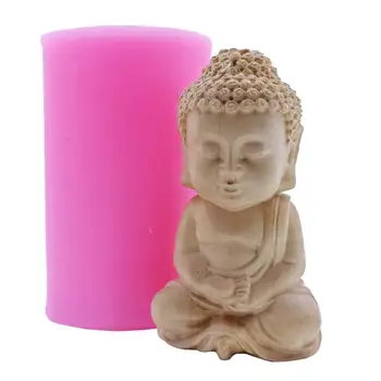 Buda Dizaina Sveču Veidnes Ziepes 3D Silikona Pelējuma Sveču Vaska Aromātu, Ģipša Sveķu Apdares Amatniecības Pelējuma