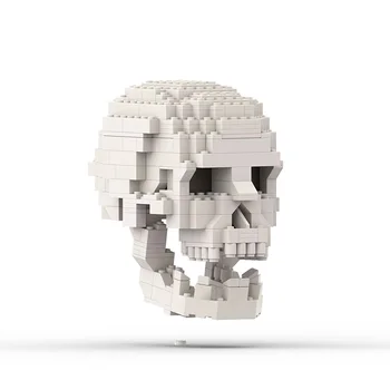 Buildmoc Idejas Skulptūras Cilvēka Galvaskauss ar Smadzeņu Darbības Rādītāji Simulācijas Modelis, Celtniecības Bloki, Ķieģeļi, Rotaļlietas Bērniem Dāvanas