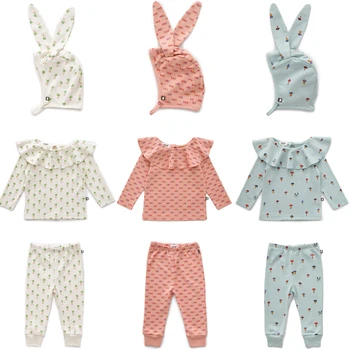Bērni, T Krekli Ir 2021. Jaunā Pavasara Vasaras OEUF Zīmola Meitenes Gudrs Drukāt garām Piedurknēm Topi Baby Toddler Kokvilnas Modes Tees Drēbes