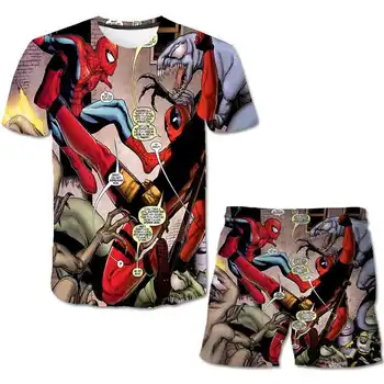 Bērnu Tērps, Tērpi Komplekts T-krekls, Bikses divdaļīgs Kostīms Īsām Piedurknēm 3D Drukas Baby Boy Meitene Bērniem Vasaras Top Apģērbs + Bikses