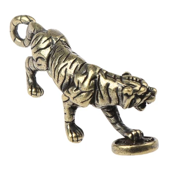 Cietā Misiņa Big Tiger Figūriņas Rotājumi Tīra Vara Dzīvnieku Tīģeri Modeli, Statuju Miniatūras Galda Rotājumi Vintage Mājas Dekoru