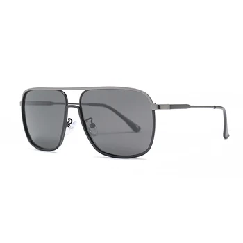 Classic Retro Vīriešiem Polarizētās TAC1.1 Lēcas, Saulesbrilles Vīriešiem Taisnstūris, Saules Brilles Sakausējuma Rāmja Brilles UV400 Toņos Vīriešu Brilles