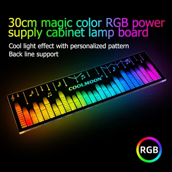 COOLMOON RGB Gaismas Valdes 25cm Grafikas Karte Atdalītājs, balsta Rāmis LED Power Gaismu Izstarojošās Sānu Paneļa Šasijas CPU Turētājs Valde
