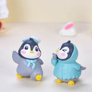 Cute Dzīvnieku Jautri Pingvīns Maza Statuja Maz Statuetes Amatniecības Attēls Rotājumu Miniatūras Izlases