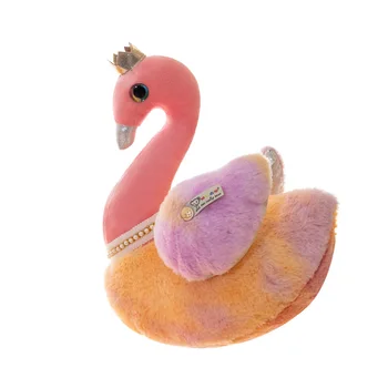 Cute karikatūra radošo apdare plīša rotaļlietas dzīvnieku gulbis meitene pildījumu lelle simulācijas varavīksnes putns, bērnu rotaļu apdares dāvanas